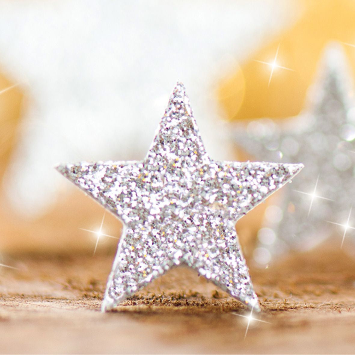 Sigel Motivpapier Glitter Stars – A4, 90 g/m², 100 Blatt
