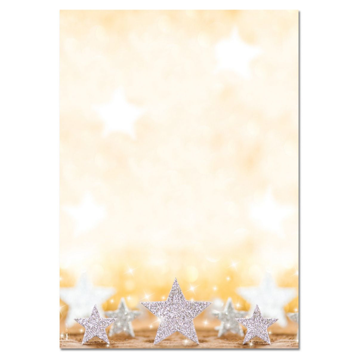 Sigel Motivpapier Glitter Stars – A4, 90 g/m², 100 Blatt