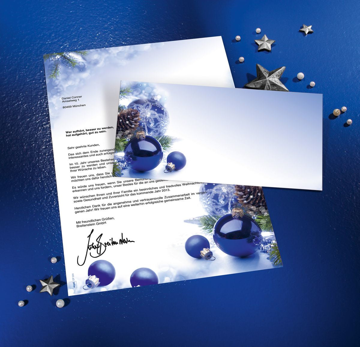Sigel Motivpapier – A4, 90 g/m², mehrfarbig, Motiv: Blue Harmony – für Inkjet/Laser/Kopierer – FSC – 100 Blatt