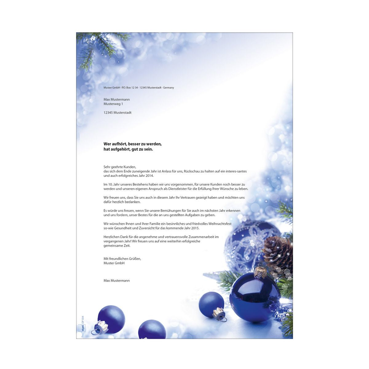 Sigel Motivpapier – A4, 90 g/m², mehrfarbig, Motiv: Blue Harmony – für Inkjet/Laser/Kopierer – FSC – 100 Blatt