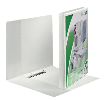 Leitz Präsentationsringbuch – 2-Ring Ø 30 mm – für A4 – Rückenbreite 3 cm – Weiss