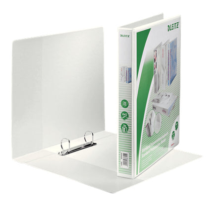 Leitz Präsentationsringbuch – 2-Ring Ø 25 mm – für A4 – Rückenbreite 4,4 cm – Weiss