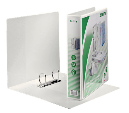 Leitz Präsentationsringbuch – 2-Ring – für A4 – Rückenbreite 6,3 cm – Weiss