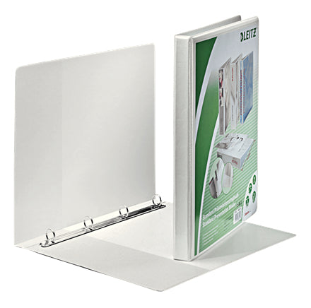 Leitz Präsentationsringbuch – 4-D-Ringe Ø 30 mm – für A4 – Rückenbreite 3 cm – Weiss