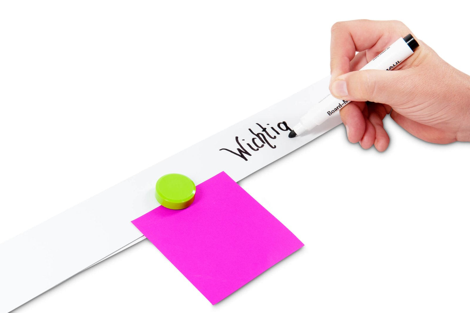 MAUL Whiteboard – 50 × 5 cm, Metall, inkl. Magnete