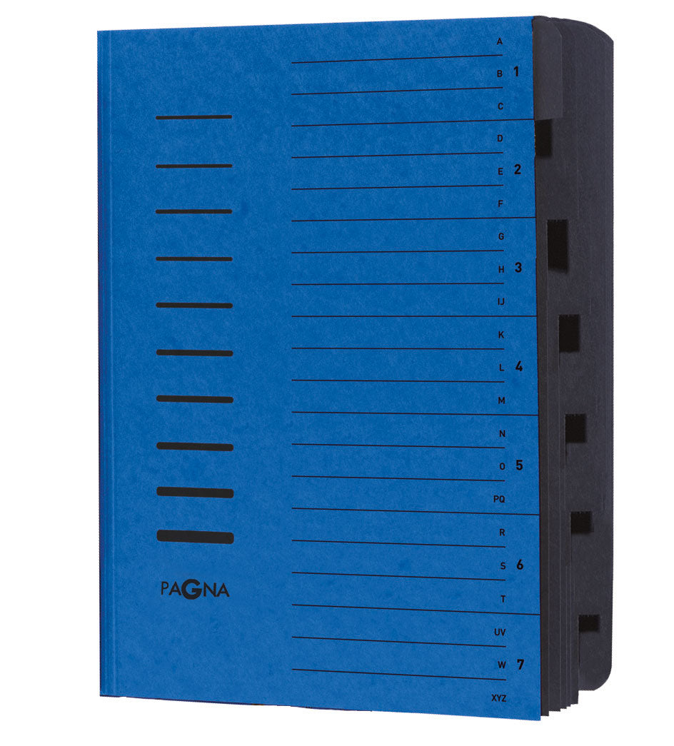Pagna Sammelmappe für A4, Karton, Blau, mit Gummizug