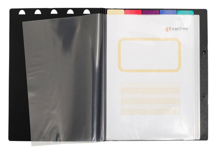 Exacompta Sichtbuch Exaview A4, 40 Hüllen, PP, 2 mm, schwarz