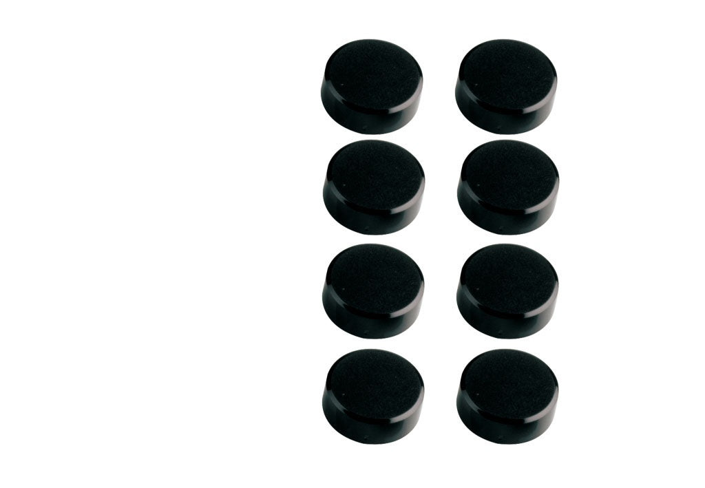 Maul – Magnete (rund, schwarz) – Ø 15 mm, H 7 mm, 8er-Pack – für Whiteboards
