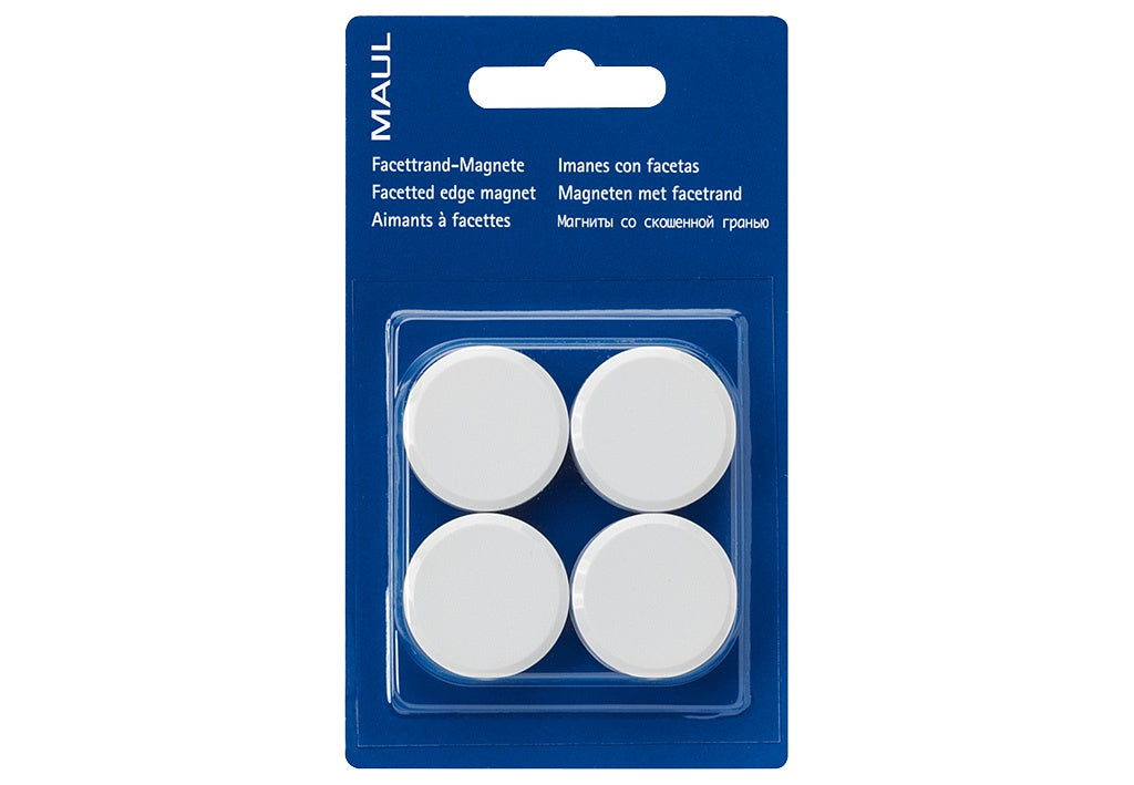 MAUL Rundmagnet – 3 × 1 cm, magnetisch – für Whiteboards – 4-teilig