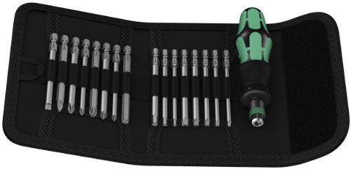 Wera Kraftform Kompakt 60 Schraubenzieher-Set – für PH/PZ/TX u. a., 17-teilig, mit Tasche