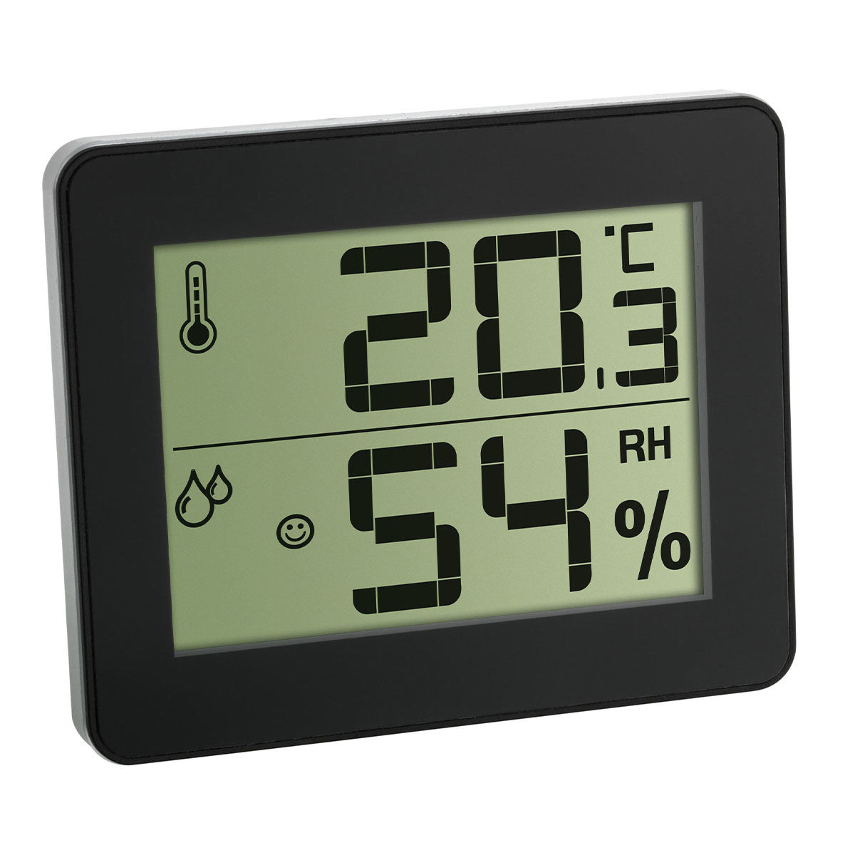 TFA-Dostmann TFA Dostmann – Digitales Thermo-/Hygrometer, Display, CR2025 – Schwarz