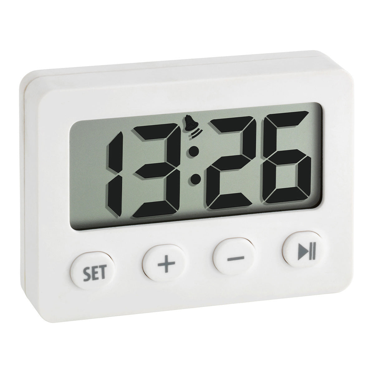 TFA-Dostmann TFA Dostmann Digitalwecker – 5,9 × 4,2 × 1,4 cm, weiss