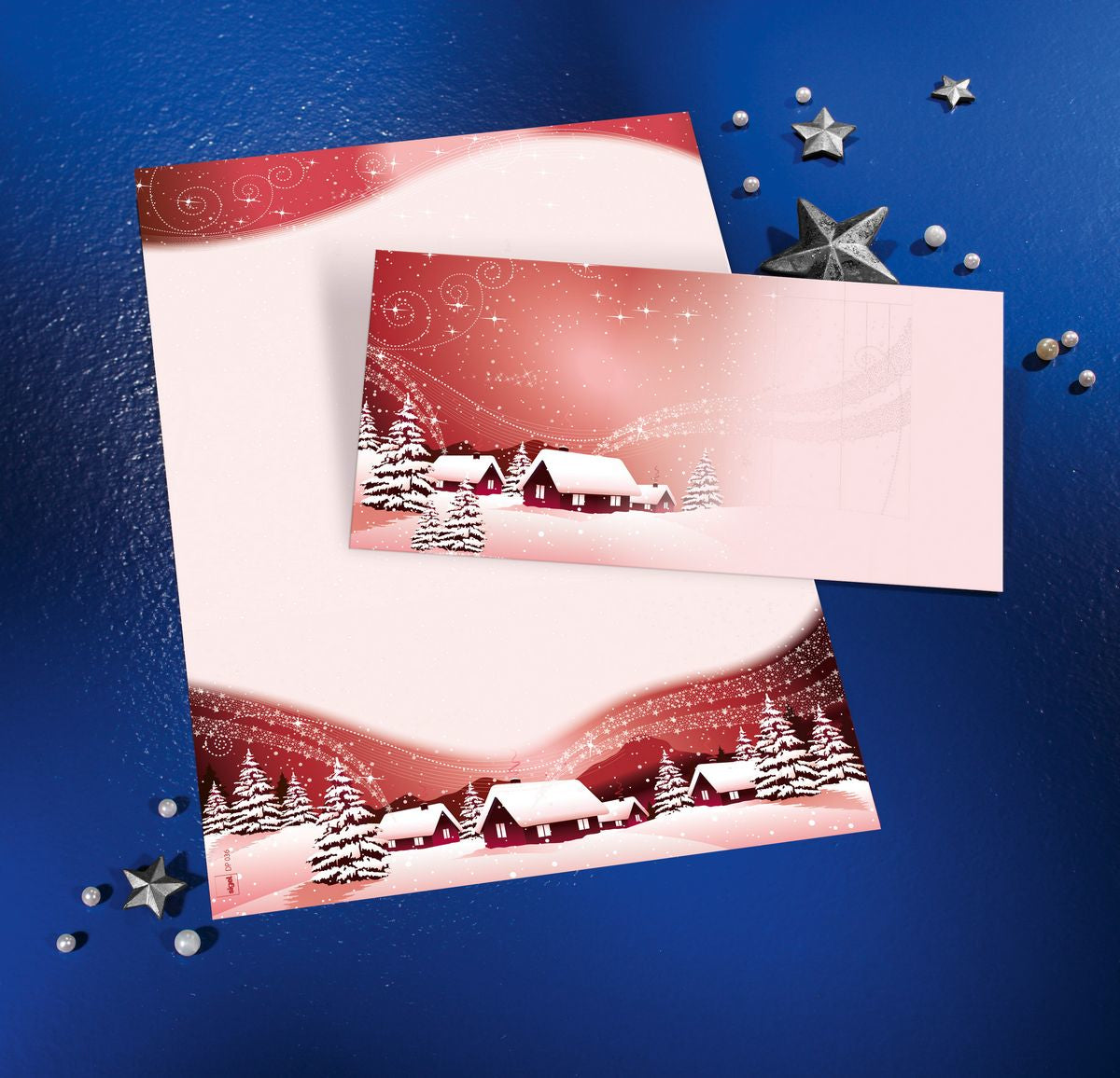 Sigel Weihnachts-Couvert C5/6, ohne Fenster, Nassklebung, rot, 90 g/m² – 50 Stk.