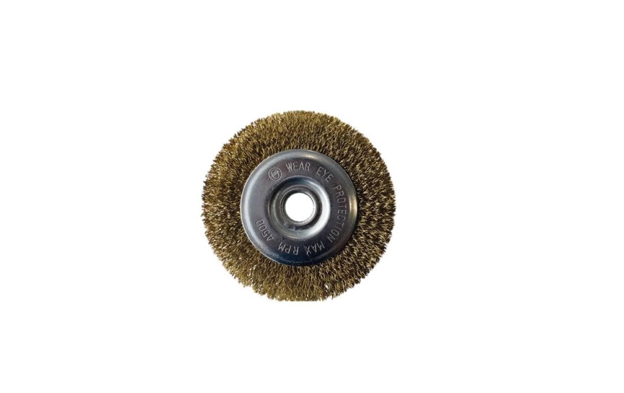 GLORIA Fugenbürste Stahldraht – Ø 10 cm, Messing/Stahl, für GLORIA MultiBrush & WeedBrush