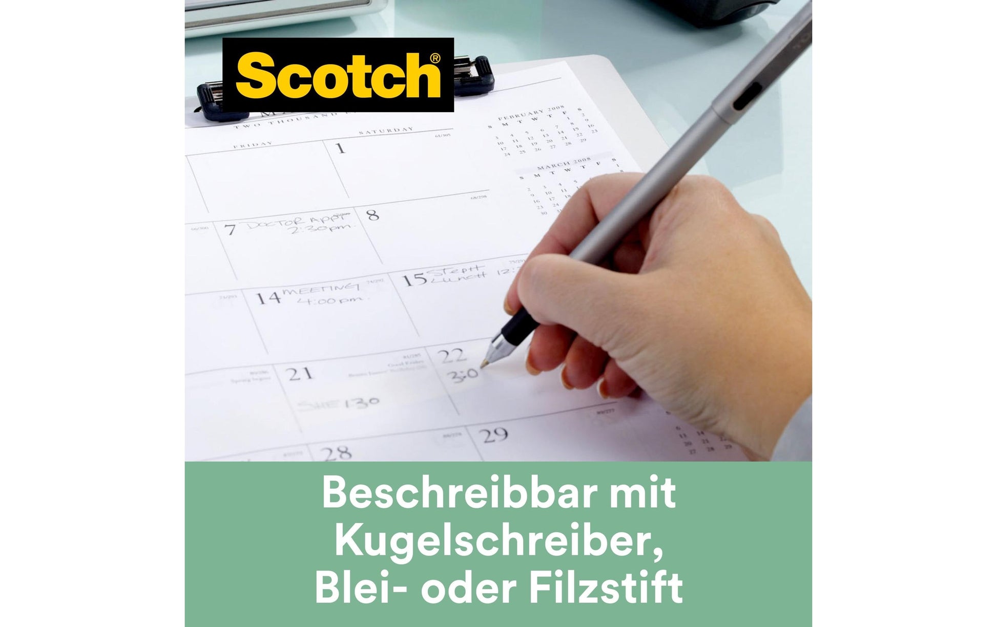 Scotch Tischabroller Magic – für Rollenbreite bis 19 mm, für Bandlänge bis 33 m, Kunststoff, inkl. 14 Rollen