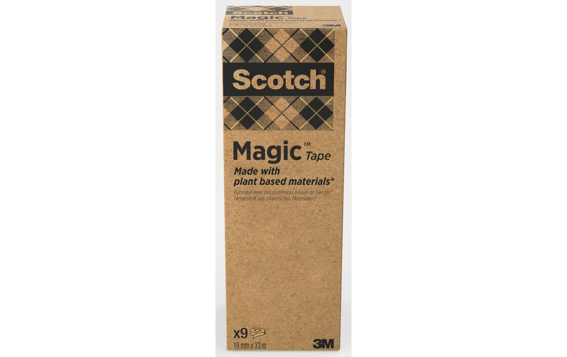 Scotch Klebeband Magic 900 – unsichtbar, beschriftbar, Zelluloseacetat, 19 mm × 33 m, Kern Ø 25 mm, 9 Rollen