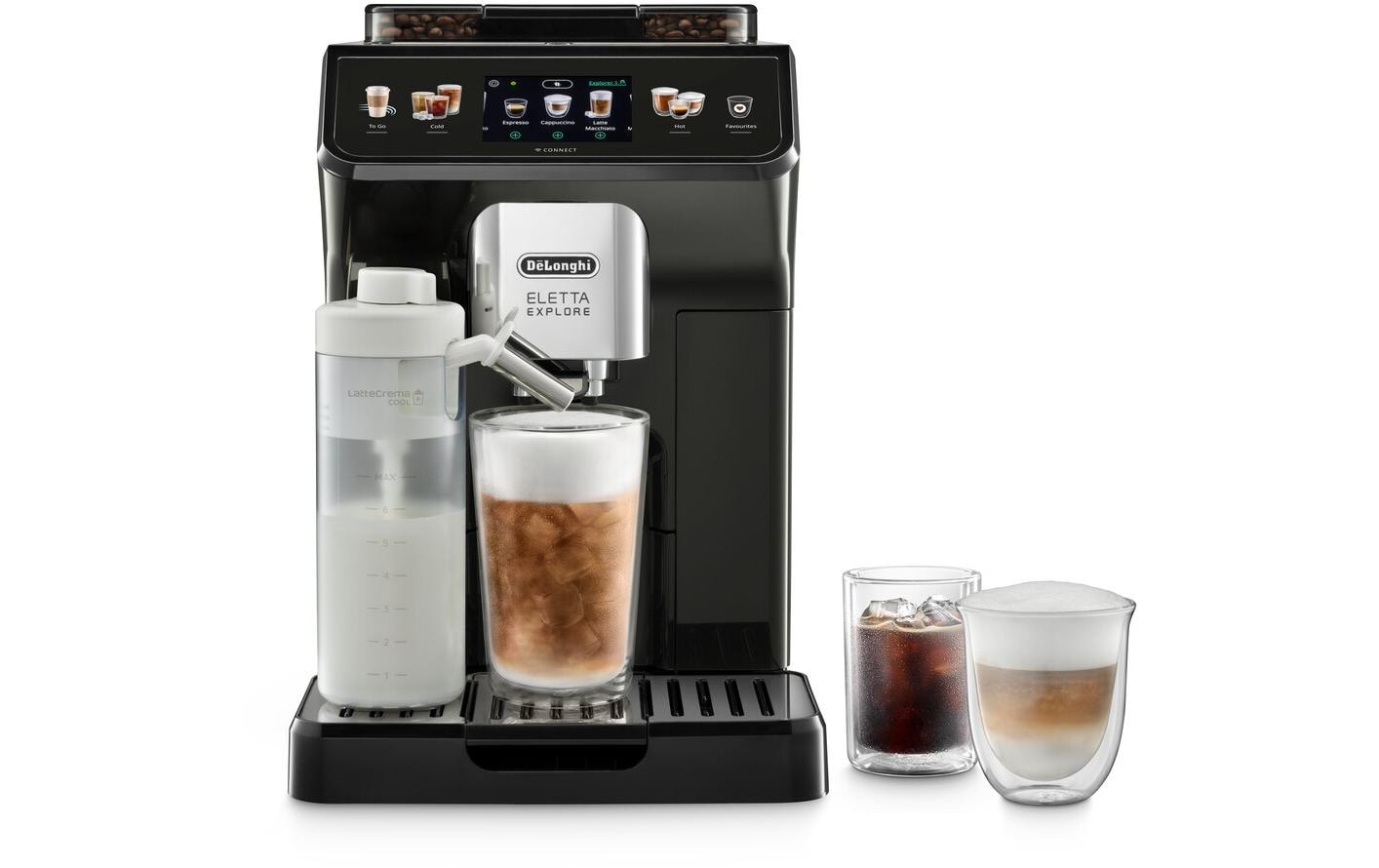 De’Longhi Eletta Explore Kaffeevollautomat – 19 bar, 1,8 l, 300 g, Schwarz