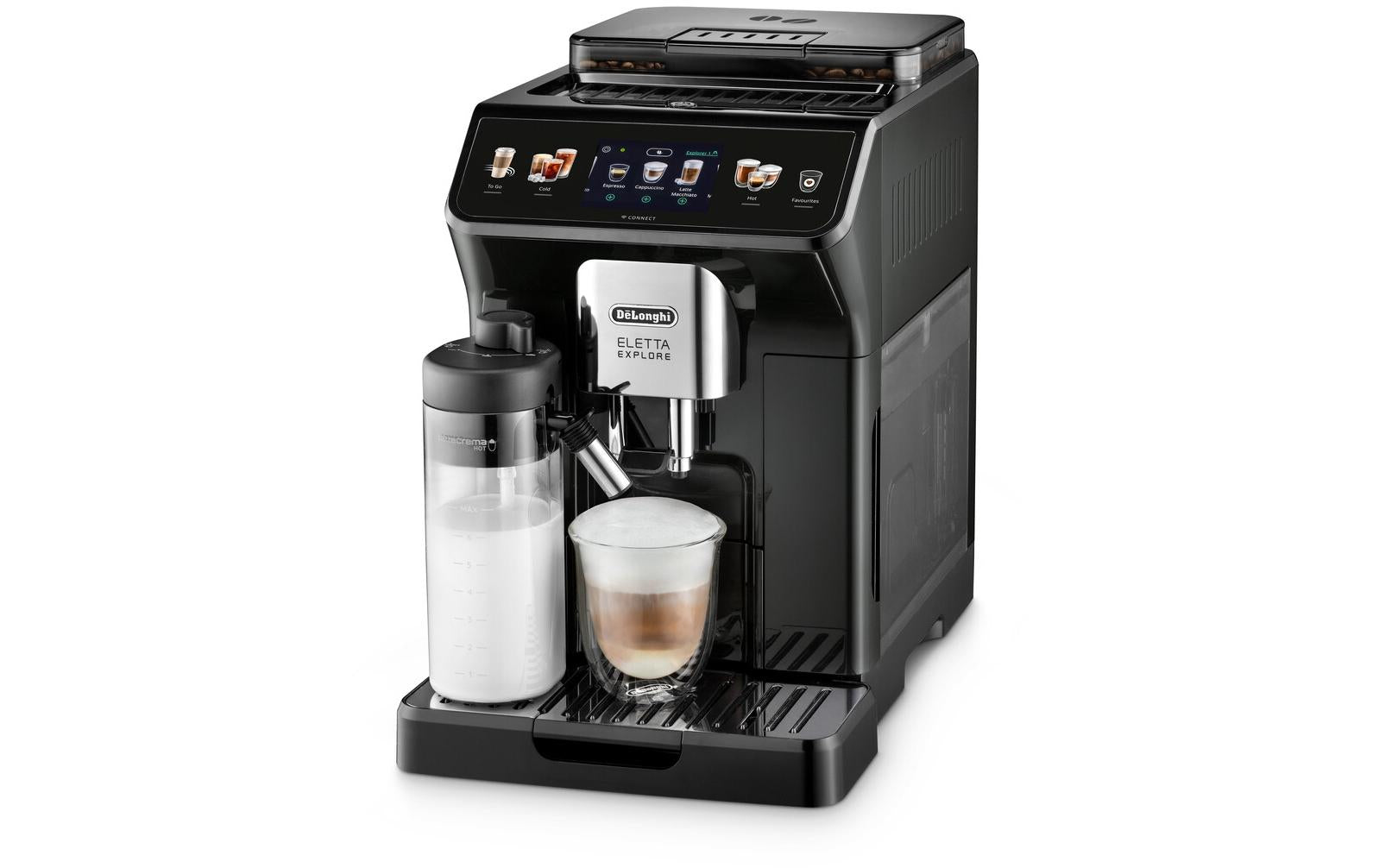 De’Longhi Eletta Explore Kaffeevollautomat – 19 bar, 1,8 l, 300 g, Schwarz