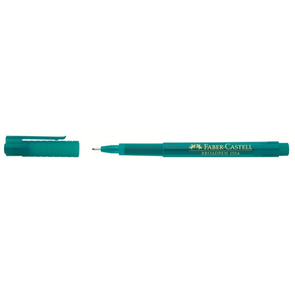 Faber-Castell Broadpen 1554 Fineliner – 0,8 mm, türkis, dokumentenecht