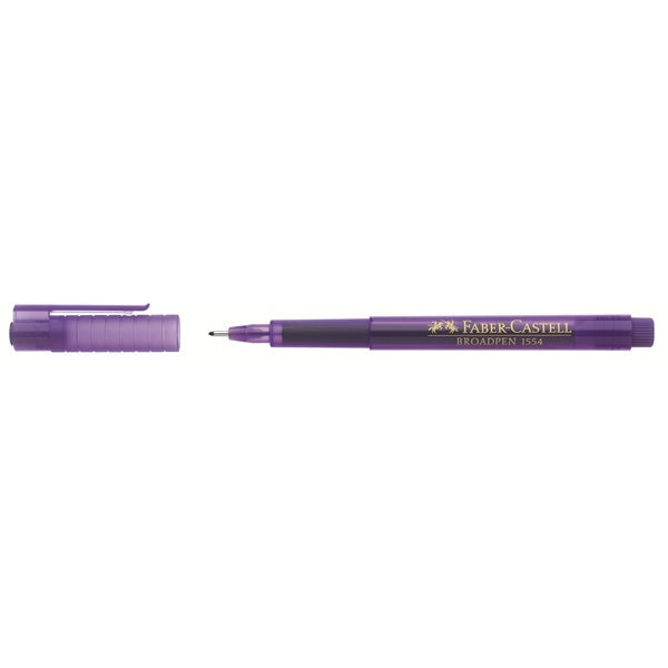 Faber-Castell Broadpen 1554 Fineliner – 0,8 mm, violett, dokumentenecht