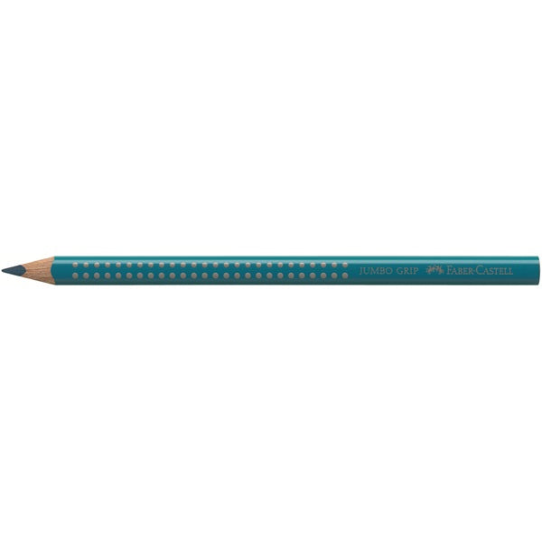 Faber-Castell Buntstift Jumbo GRIP – Aquarell, Dreikant, Minen-Ø 5,3 mm, Einzelstift Kobalttürkis