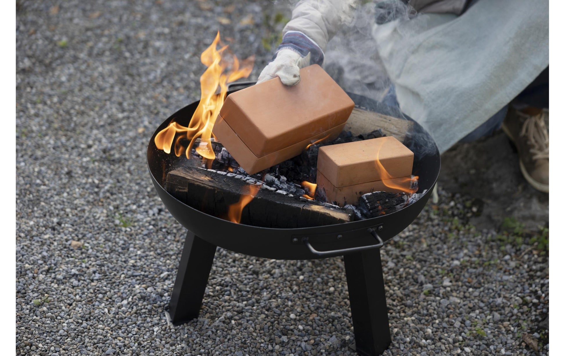 Nouvel Grill- & Backstein 1,9 l, 12 × 12 × 10 cm, Terrakotta, 2-teilig, bis 930 °C