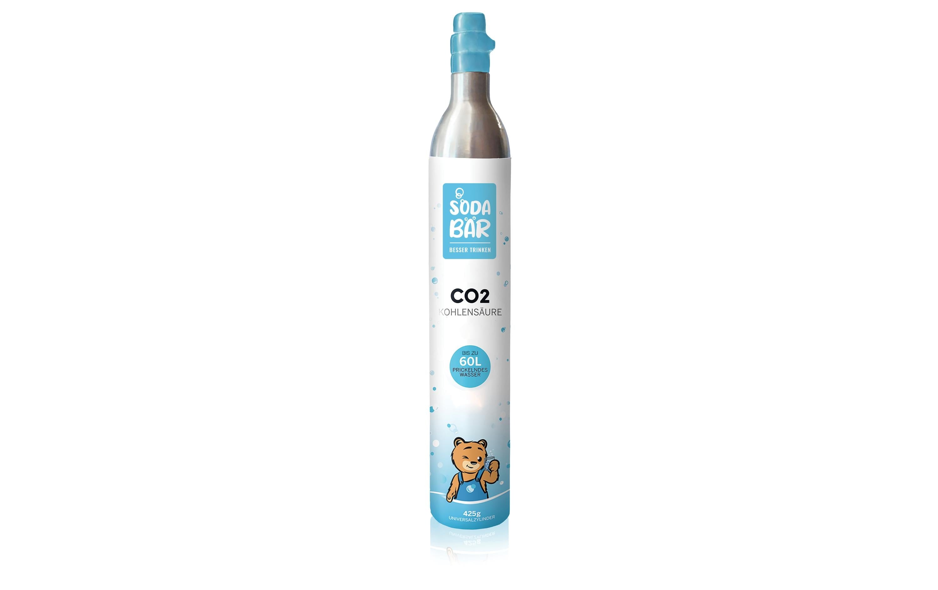 Sodabär CO2-Zylinder – 60 l, für SodaStream, z. B. Art, Crystal, Genesis