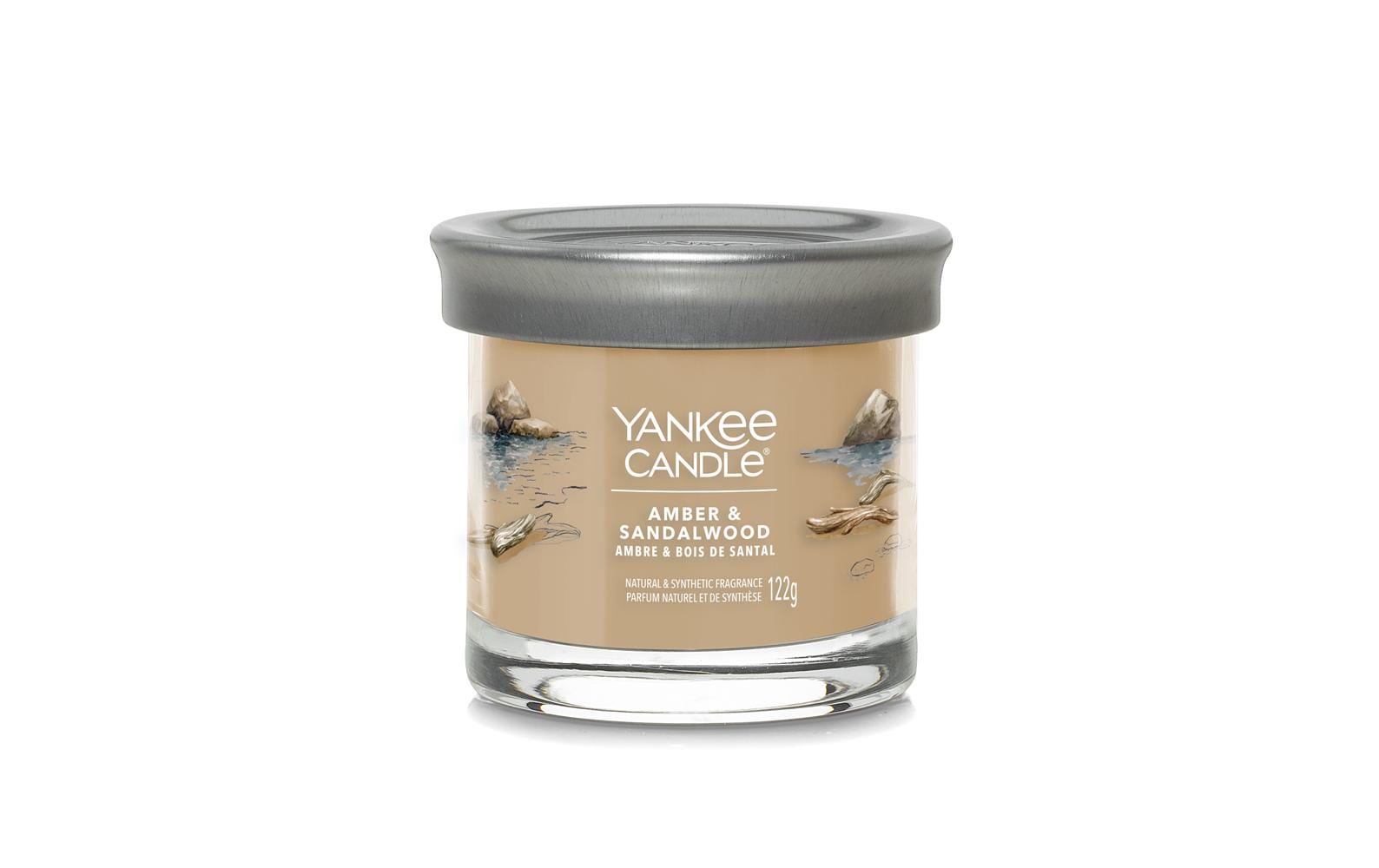 Yankee Candle Amber & Sandalwood – Duftkerze, Small Jar, 30 h