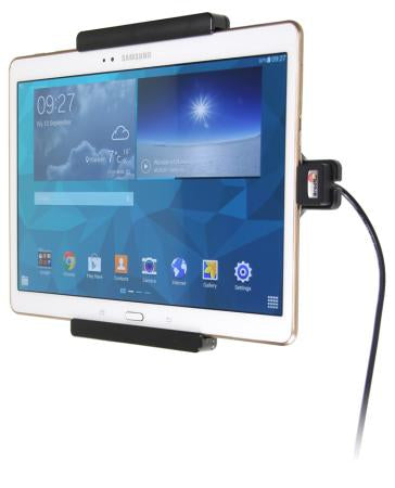 Brodit Fahrzeug-Dock für Samsung Galaxy Tab S 10,5" (SM‑T800/SM‑T805) – 12 V, Zigarettenanzünder, Grau