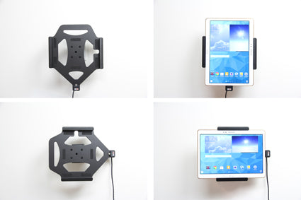 Brodit Fahrzeug-Dock für Samsung Galaxy Tab S 10,5" (SM‑T800/SM‑T805) – 12 V, Zigarettenanzünder, Grau
