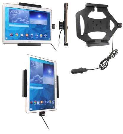 Brodit Fahrzeug-Dock für Samsung Galaxy Tab S 10,5" (SM‑T800/SM‑T805) – 12 V, Zigarettenanzünder, Grau