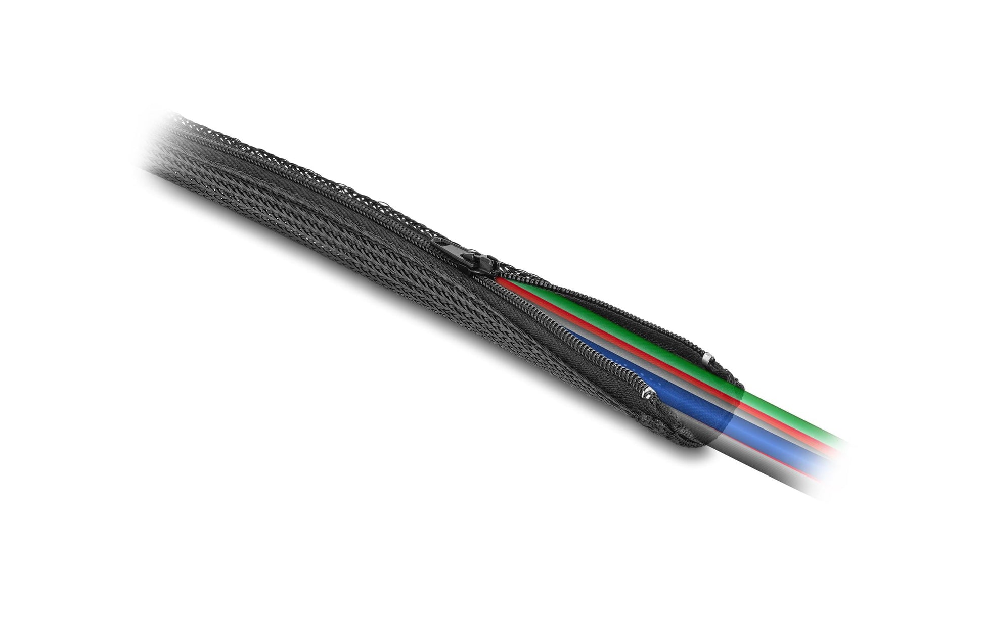 DeLOCK Kabelschlauch Ø 50 mm × 3 m, wiederverwendbar, Reissverschluss, hitzebeständig – schwarz