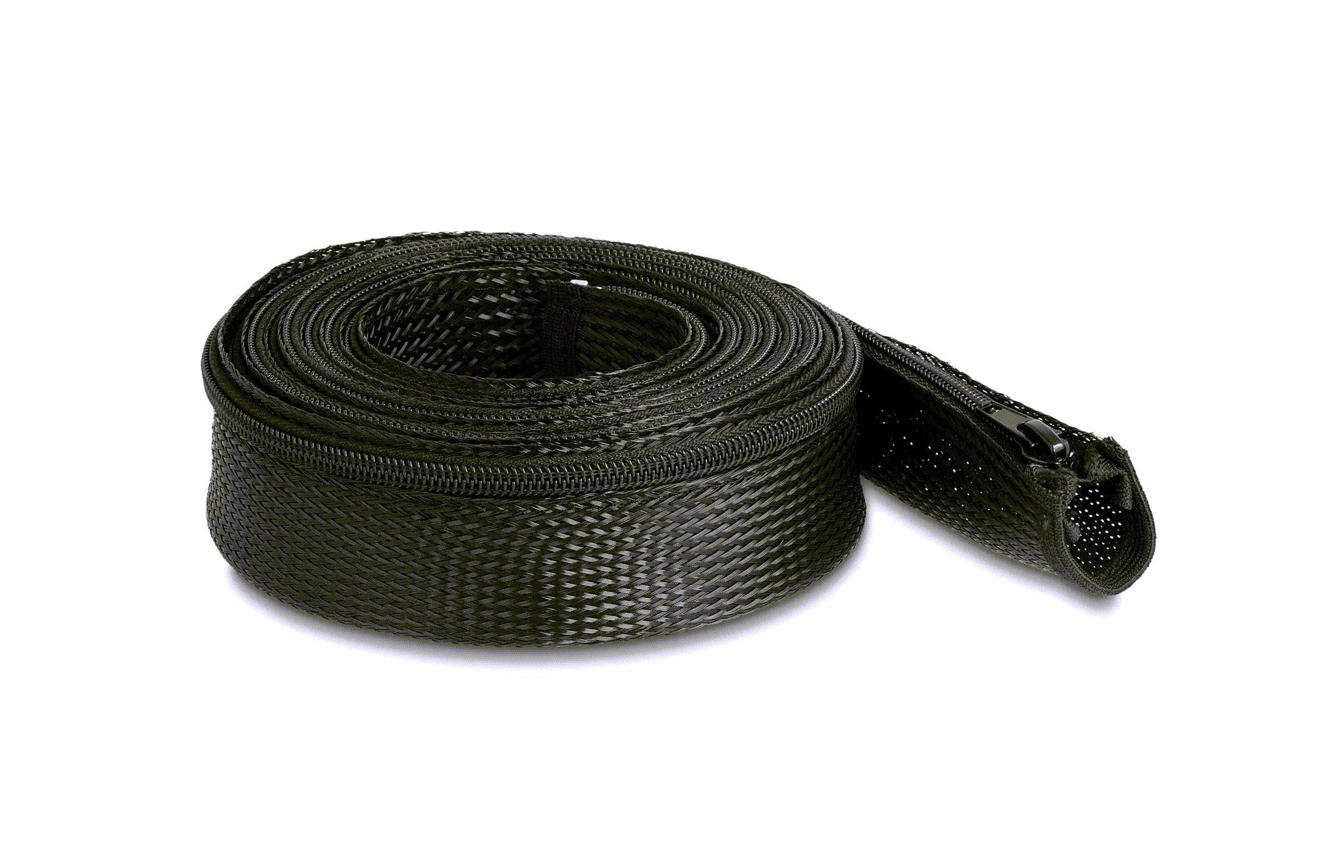 DeLOCK Kabelschlauch Ø 50 mm × 3 m, wiederverwendbar, Reissverschluss, hitzebeständig – schwarz