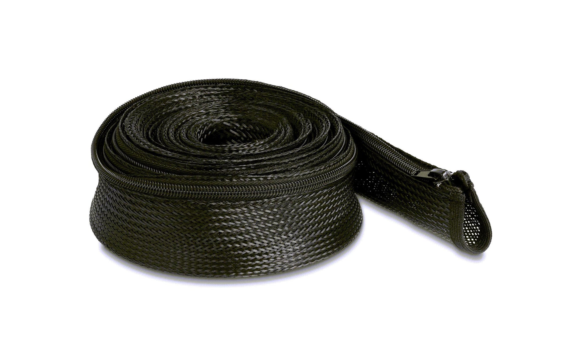 DeLOCK Kabelschlauch, Ø 50 mm × 5 m, Reissverschluss, hitzebeständig, wiederverwendbar – schwarz
