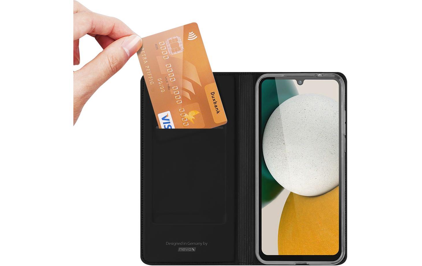 Nevox Vario Wallethülle – für Samsung Galaxy A34 5G, mit Ständer, 1 Kartenfach, PU+TPU, Schwarz