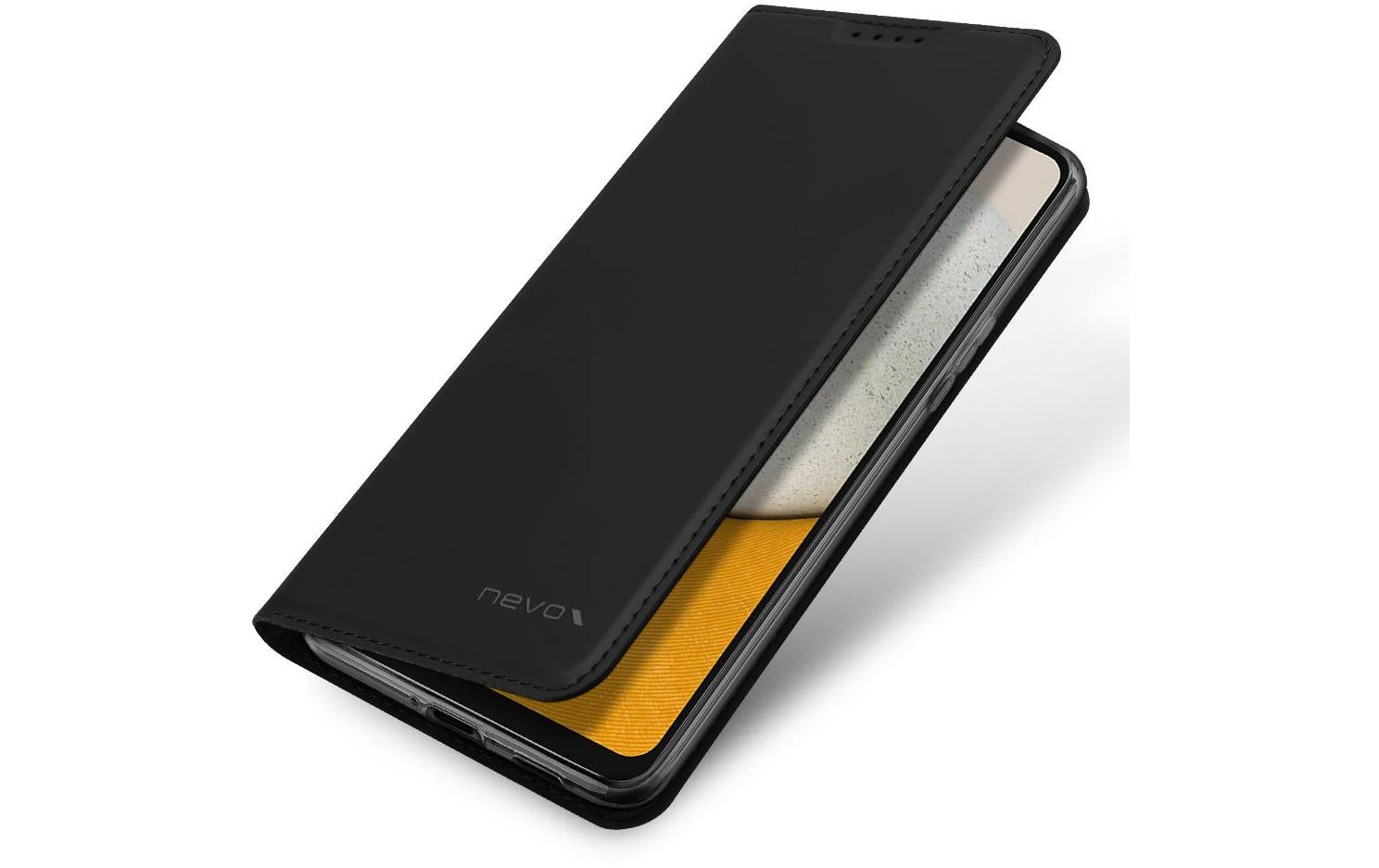 Nevox Vario Wallethülle – für Samsung Galaxy A34 5G, mit Ständer, 1 Kartenfach, PU+TPU, Schwarz
