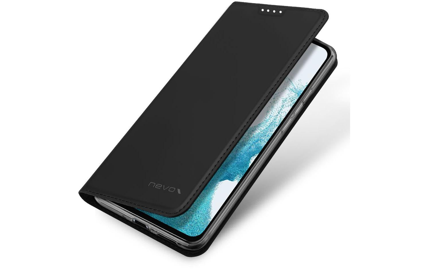 Nevox Vario Series Folio – für Samsung Galaxy A54, Schwarz, Kunstleder/TPU, 1 Kartenfach, mit Ständer