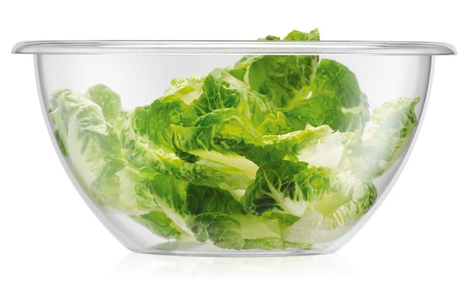 Bodum Salatschüssel BISTRO – 3,5 l, Ø 23 cm, Kunststoff, Transparent, spülmaschinenfest, BPA-frei