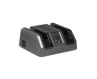 Getac Ladegerät (EU) – 2× Ladeschacht – für V110