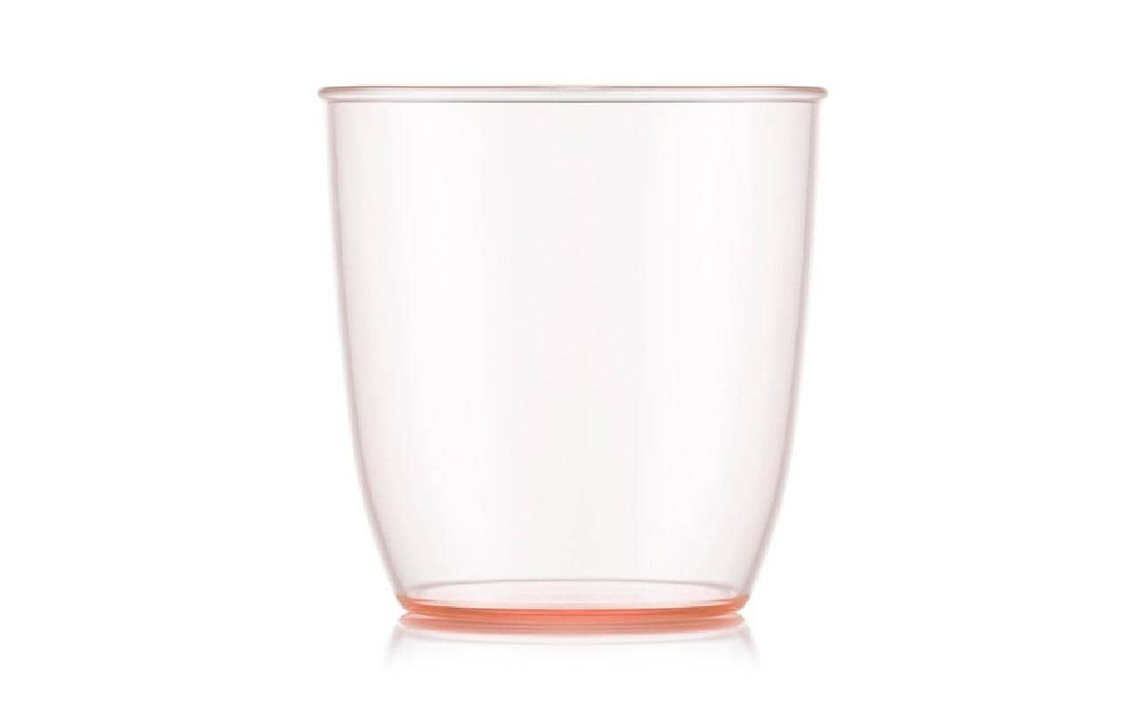 Bodum KVADRANT Becher – 4er Set, 200 ml, 7,3 × 7,2 × 7,3 cm, Kunststoff, Rosa, stapelbar