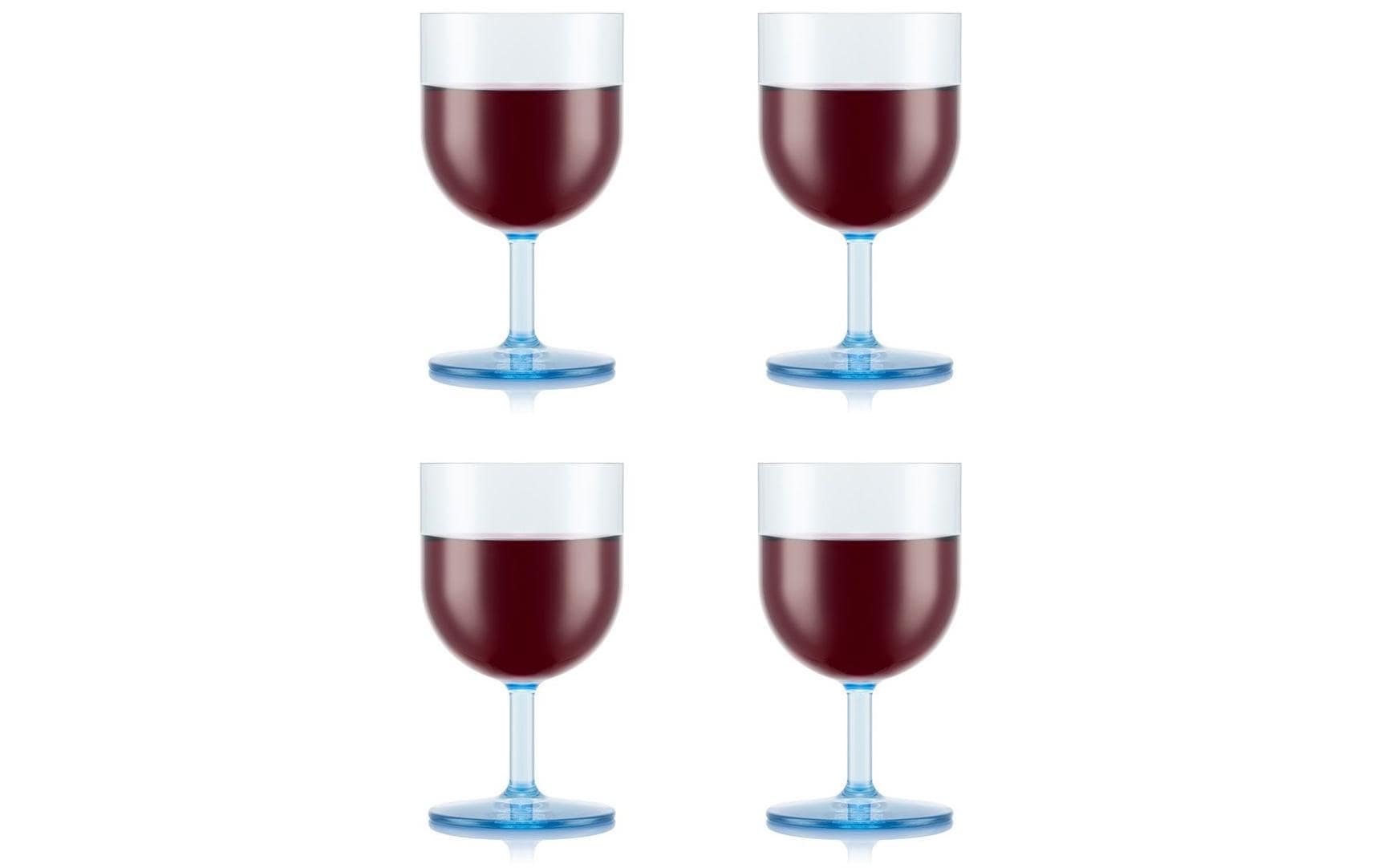 Bodum Rotweinglas OKTETT – 4er Set, 250 ml, H 14,0 cm, Kunststoff, spülmaschinenfest, BPA-frei