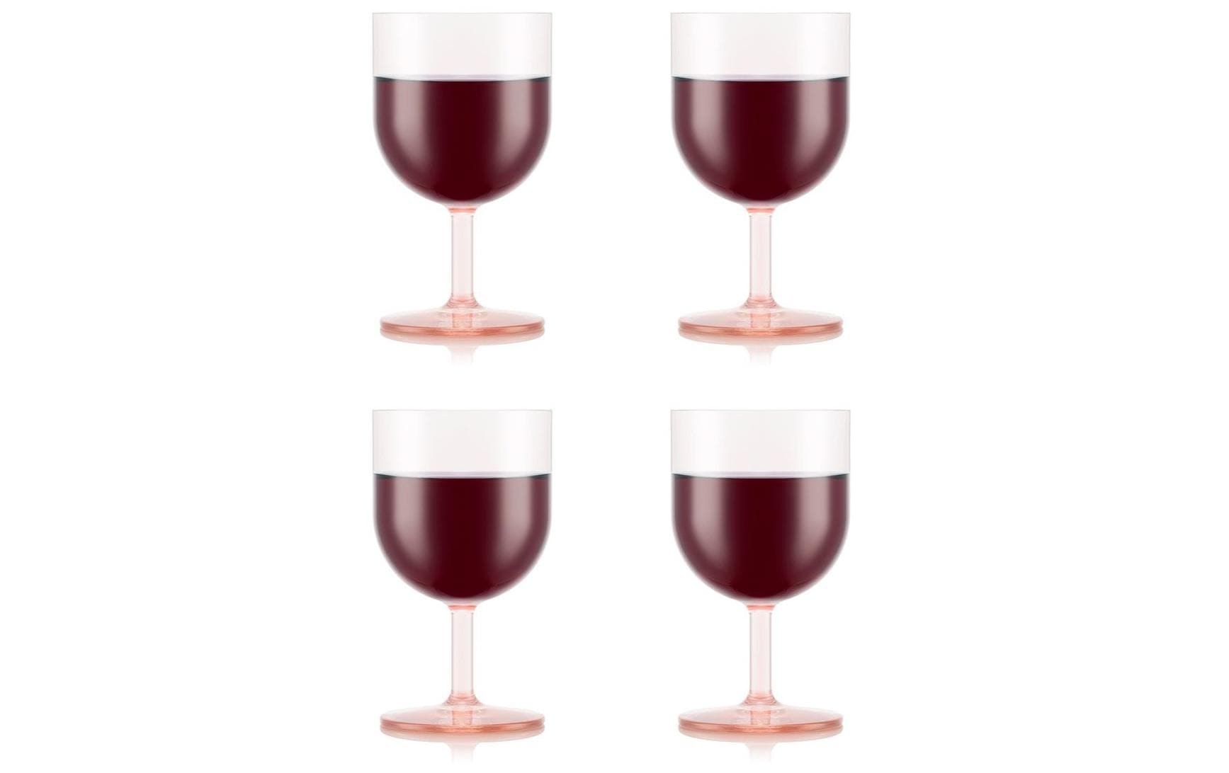 Bodum Rotweinglas OKTETT – 4er Set, 250 ml, H 14,0 cm, Kunststoff, spülmaschinenfest, BPA-frei