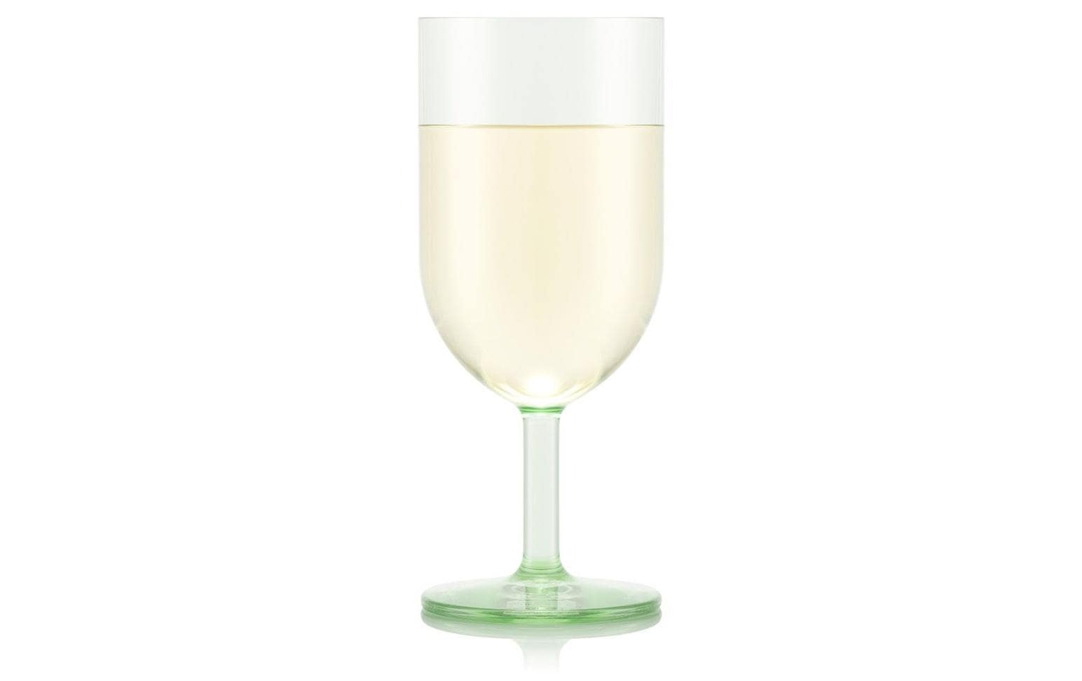 Bodum Weisswein-Glas OKTETT – 4er Set, 230 ml, H 16,2 cm, Kunststoff, Grün/Transparent, spülmaschinenfest