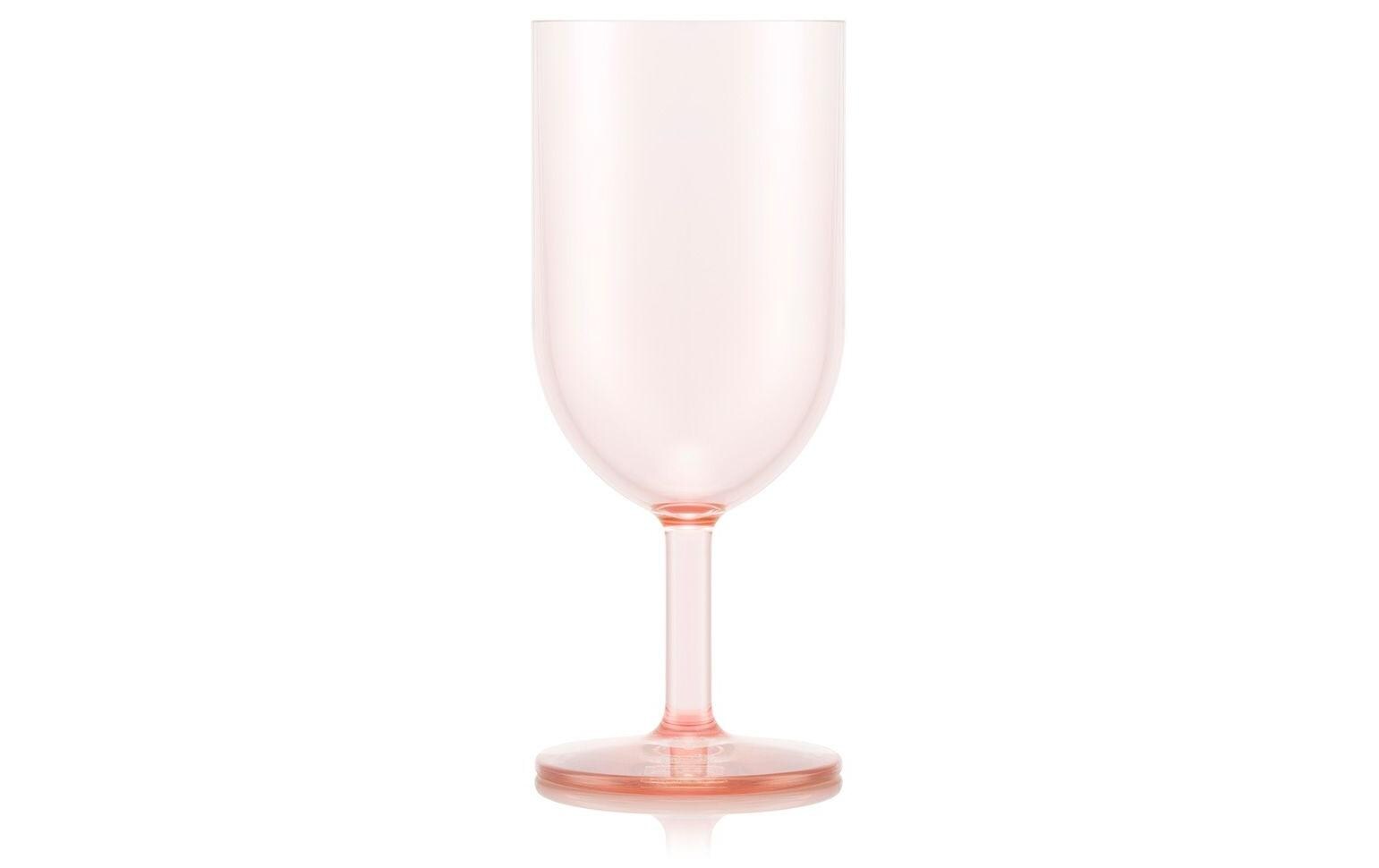 Bodum Weinglas OKTETT – 4er Set, 230 ml, H 16,2 cm, Kunststoff, Rosa, spülmaschinenfest, bruchfest