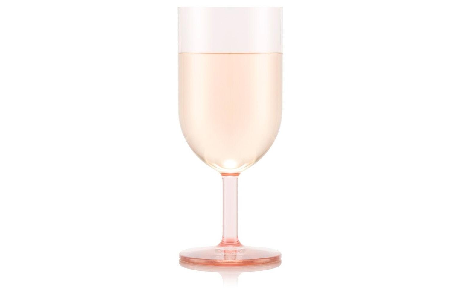 Bodum Weinglas OKTETT – 4er Set, 230 ml, H 16,2 cm, Kunststoff, Rosa, spülmaschinenfest, bruchfest