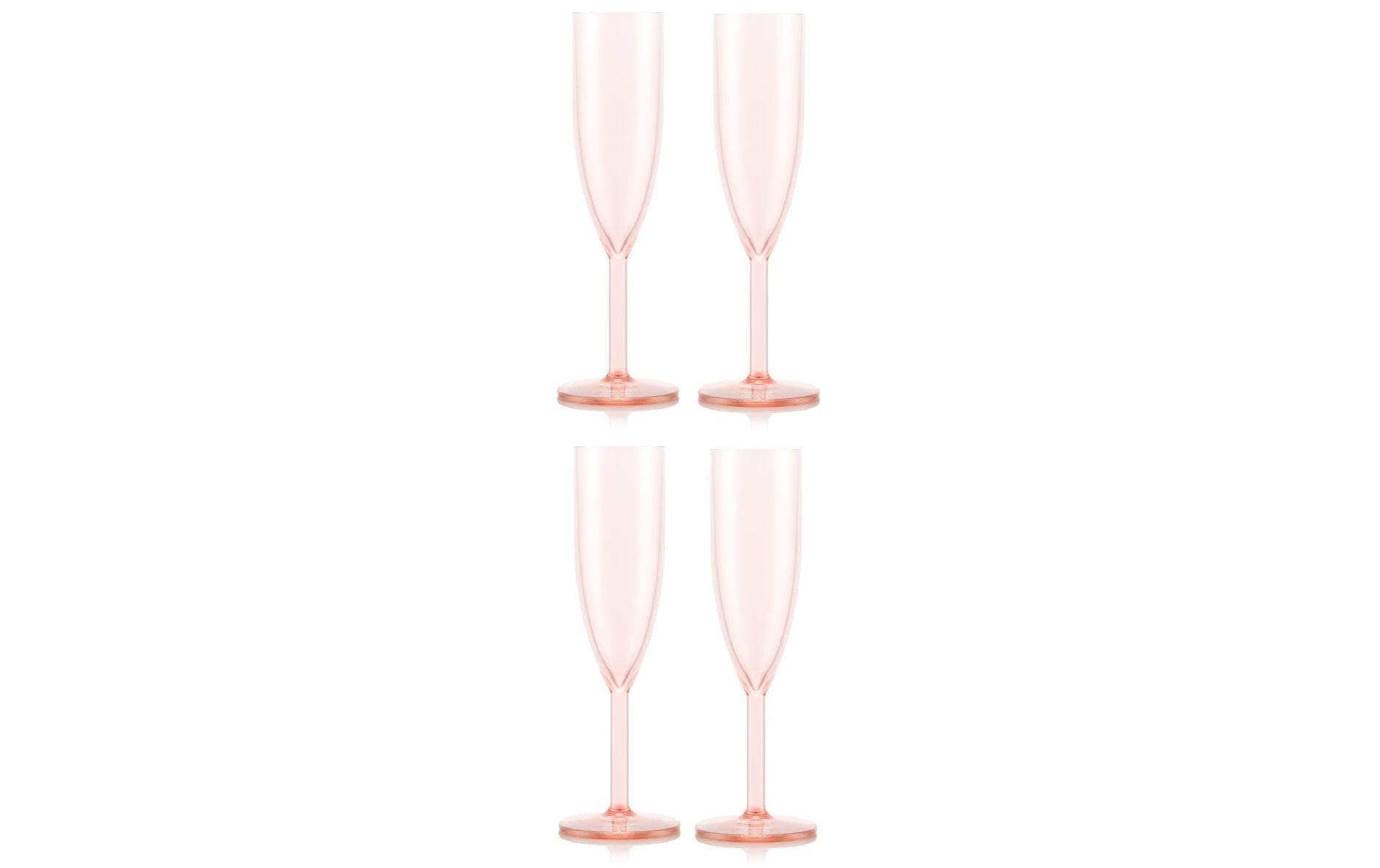 Bodum Champagnerflöte OKTETT – 4er Set, 120 ml, Ø 6,5 cm, H 20,9 cm, Kunststoff, spülmaschinenfest