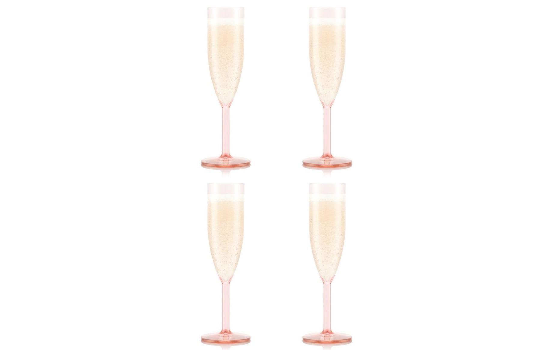 Bodum Champagnerflöte OKTETT – 4er Set, 120 ml, Ø 6,5 cm, H 20,9 cm, Kunststoff, spülmaschinenfest