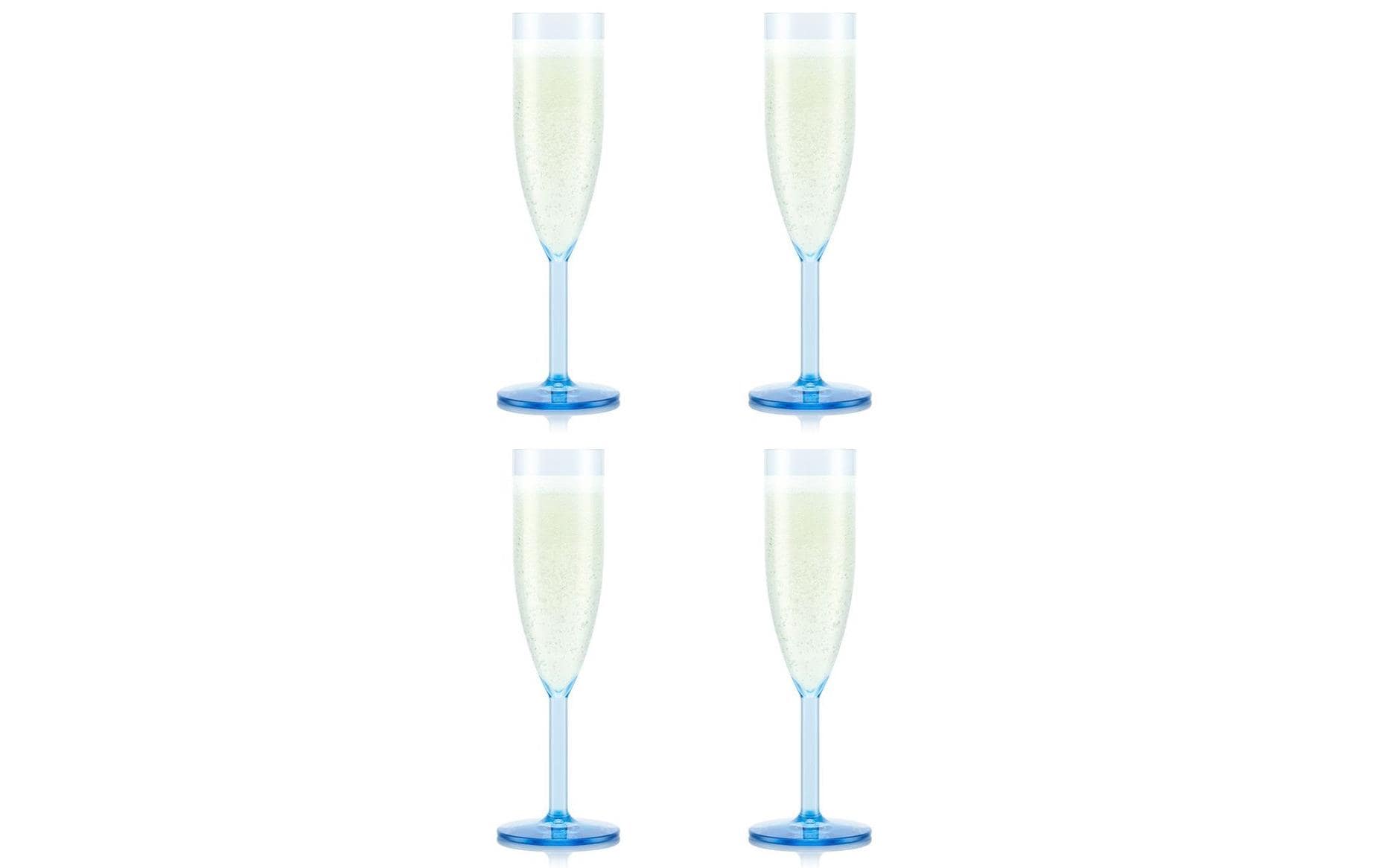 Bodum Champagnerflöte OKTETT – 4er Set, 120 ml, Ø 6,5 cm, H 20,9 cm, Kunststoff, spülmaschinenfest