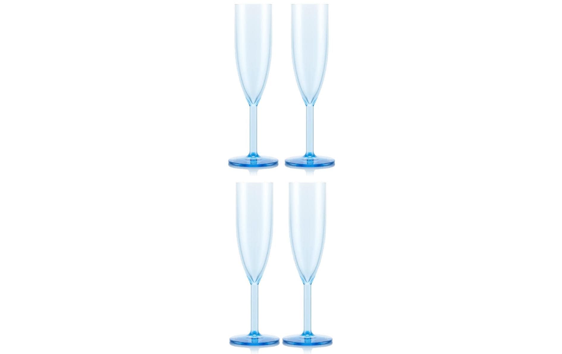 Bodum Champagnerflöte OKTETT – 4er Set, 120 ml, Ø 6,5 cm, H 20,9 cm, Kunststoff, spülmaschinenfest