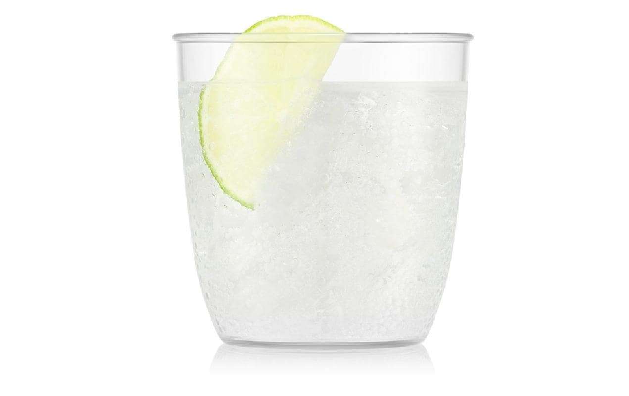 Bodum KVADRANT Becher – 4er Set, 200 ml, 7,3 × 7,3 × 7,2 cm, Kunststoff, Transparent, stapelbar